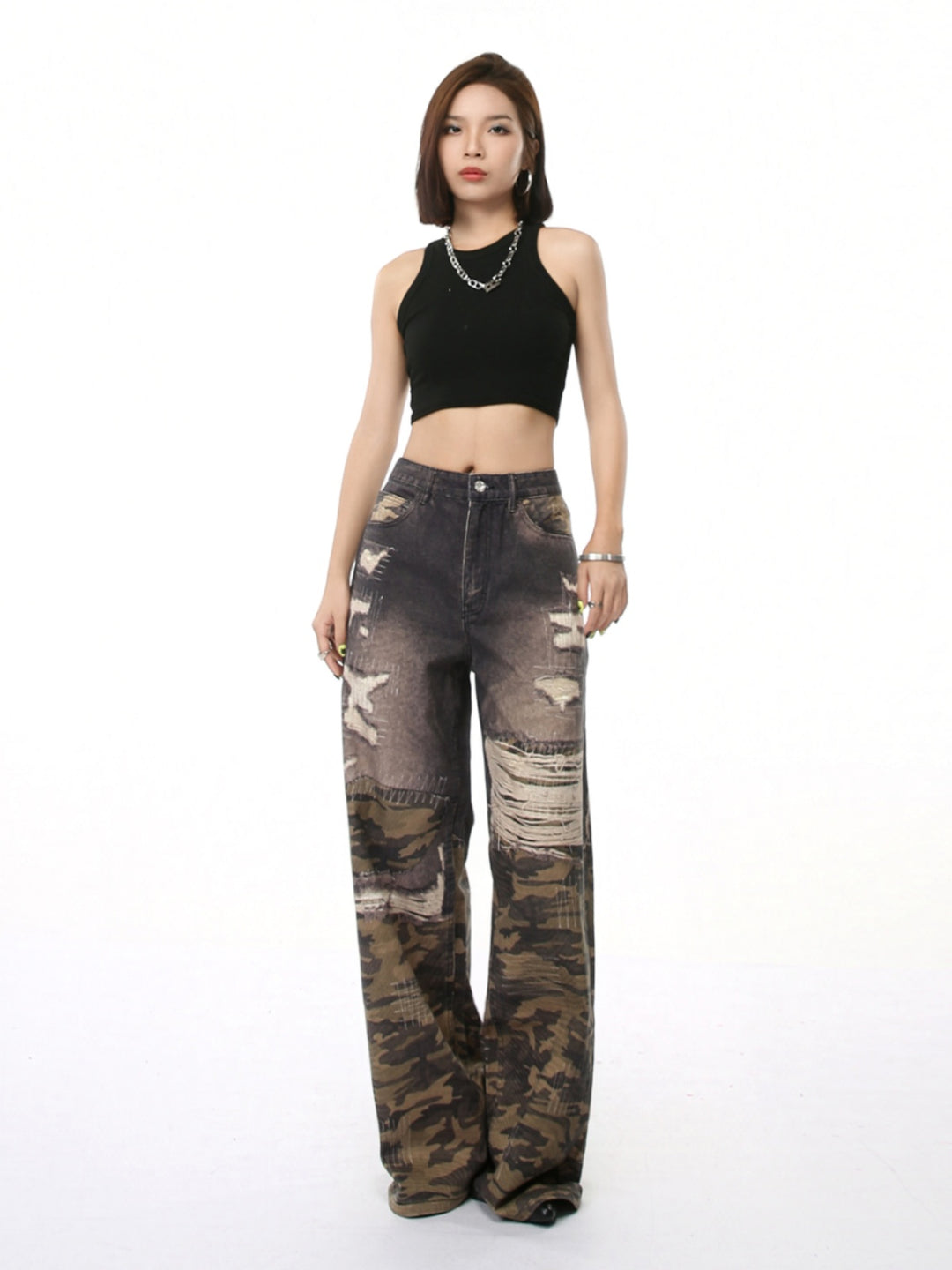 3D Printed Wide-Leg Jeans
