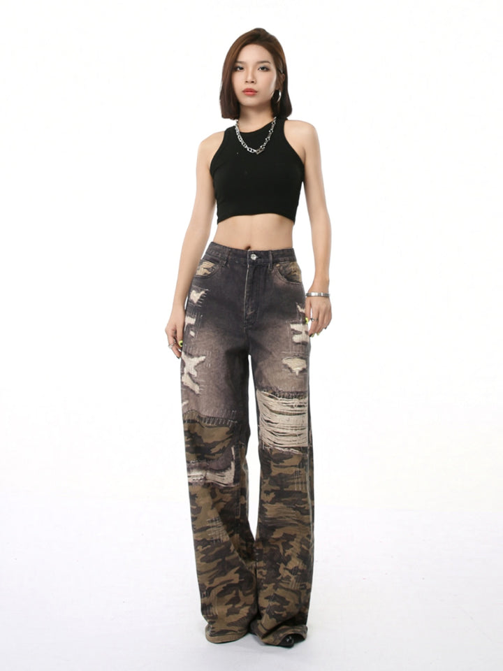 3D Printed Wide-Leg Jeans