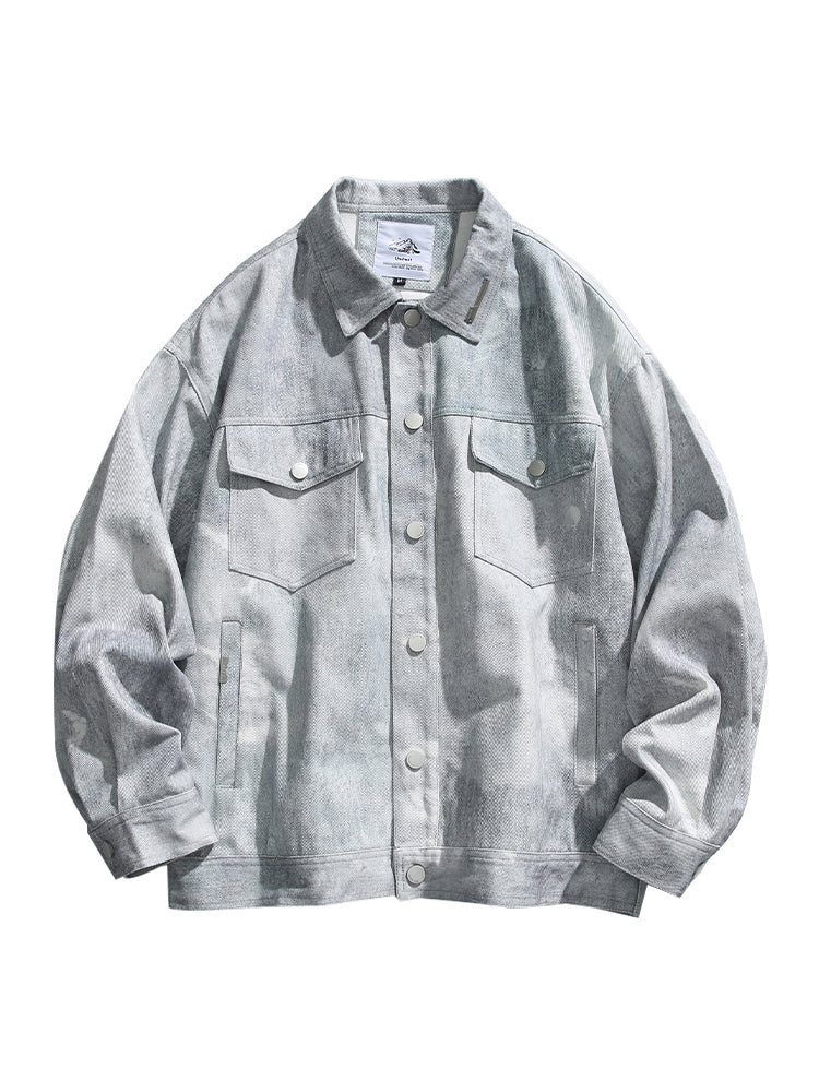 Chaqueta de mezclilla de corte holgado y casual 