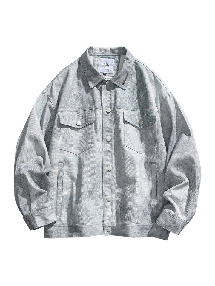 Chaqueta de mezclilla de corte holgado y casual 