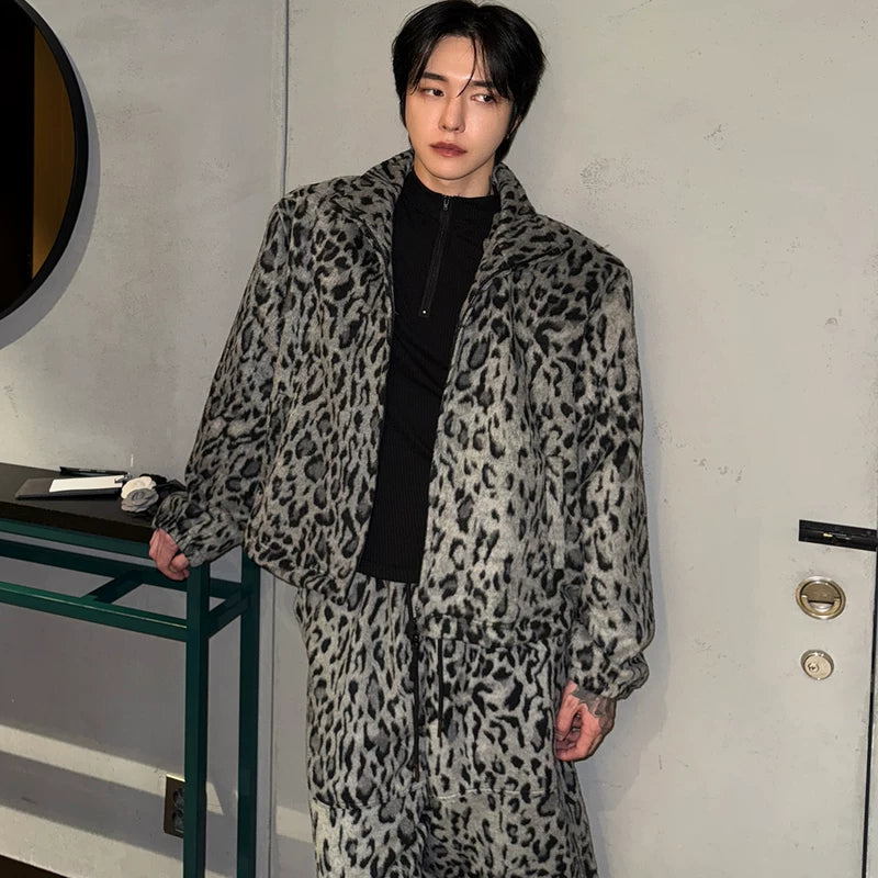 Leopard Print Casual Sweatshirt and Pants (sold separately)