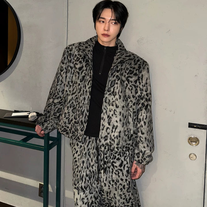 Leopard Print Casual Sweatshirt and Pants (sold separately)