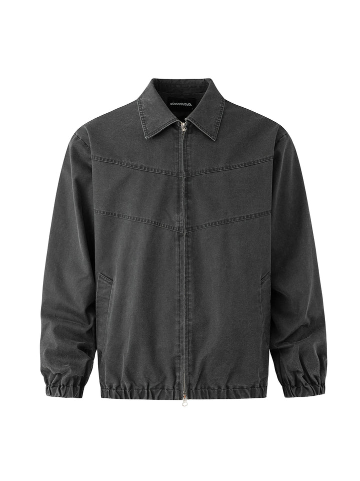 Retro Löst Passform Krage Zip Jacka 