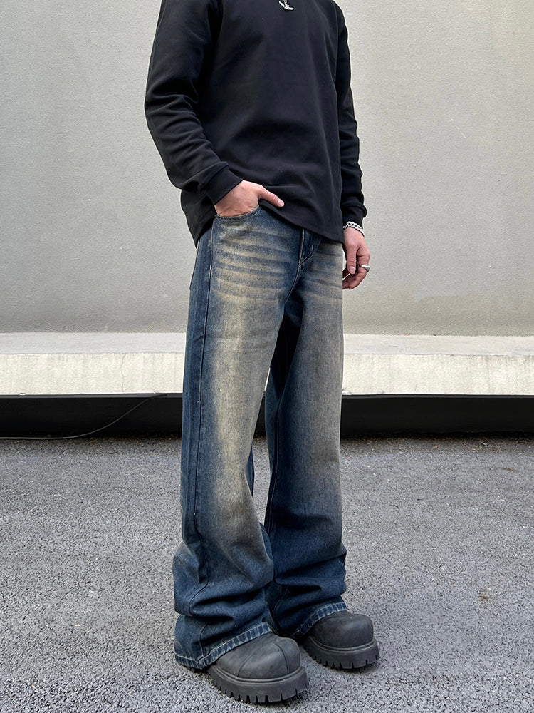 Loose-fit Straight-leg Flared Jeans