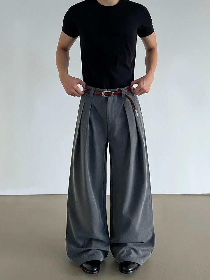 Wide-Leg A-Line Casual Pants