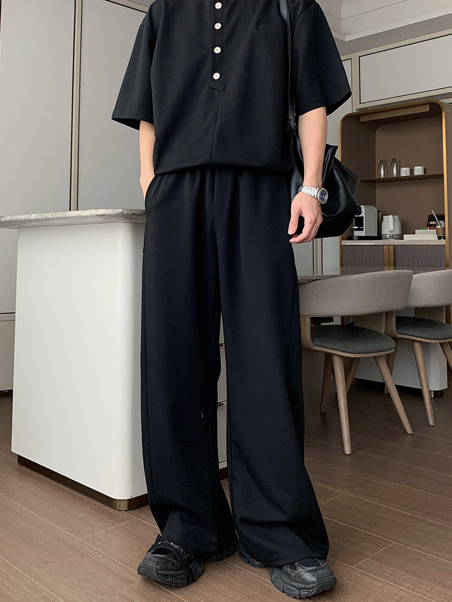 Loose Fit Wide-Leg Casual Pants