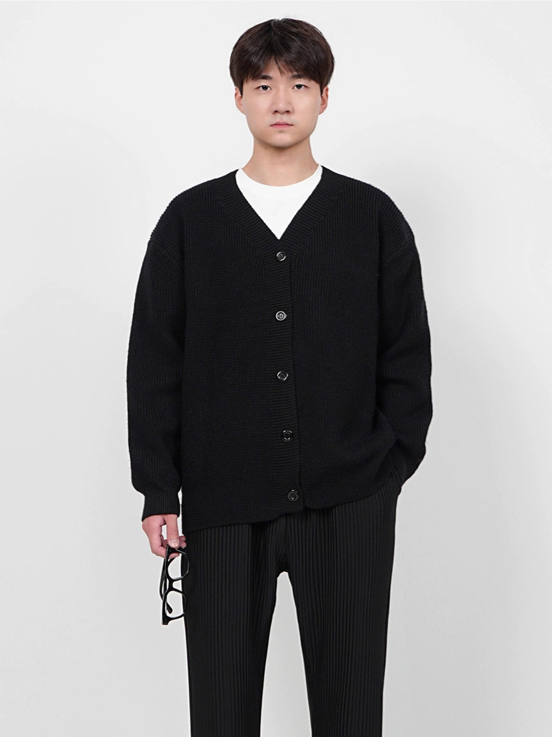 Button Front Knit Cardigan
