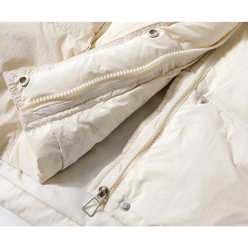 Chaqueta acolchada con solapa de contraste 