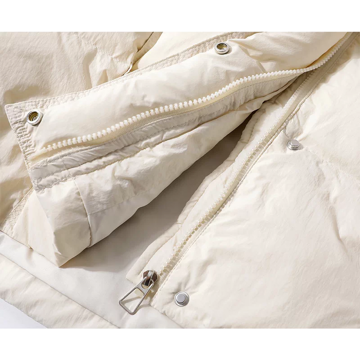 Chaqueta acolchada con solapa de contraste 