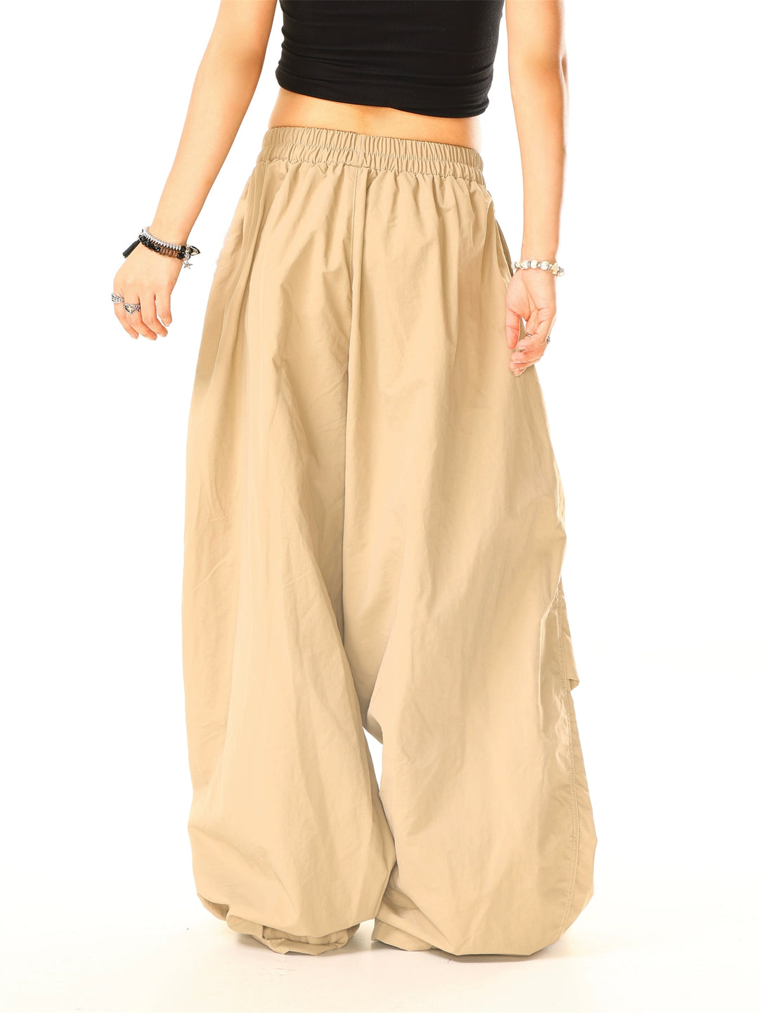 Khaki Wide-leg Pants