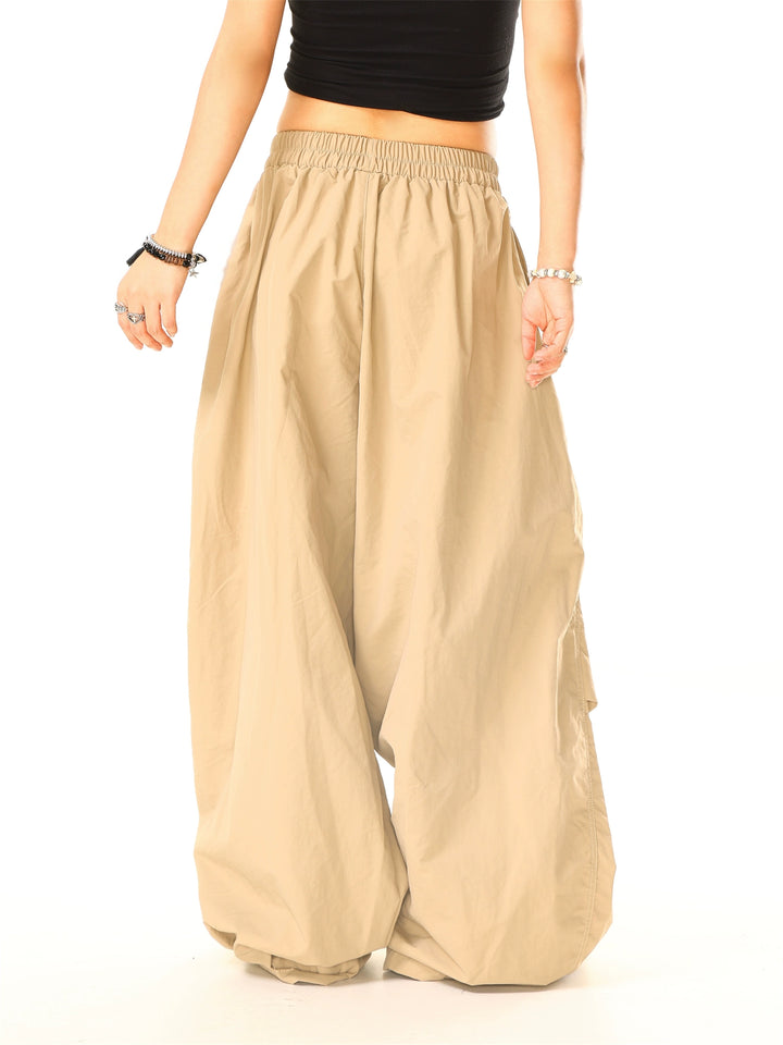 Khaki Wide-leg Pants