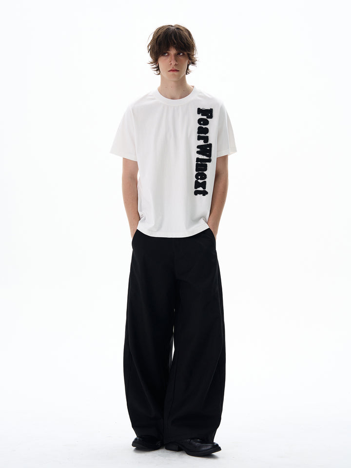 Short-Sleeve Letter Patch T-Shirt