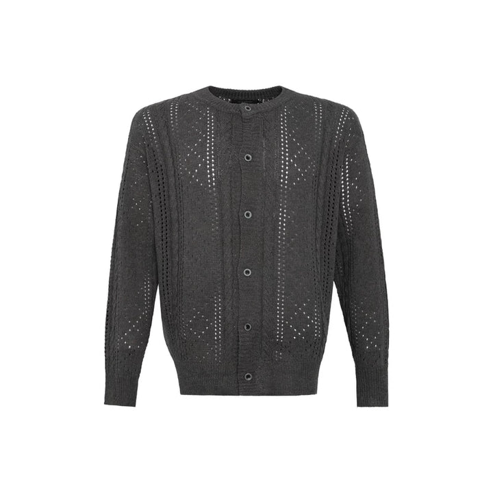 Hollow Cable Knit Relaxed Fit Sweater