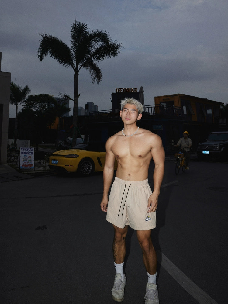Quick-Drying Plaid Sports Shorts Pants