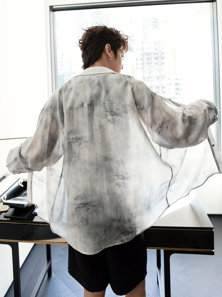 Lightweight Linen Tie-dye Shirt