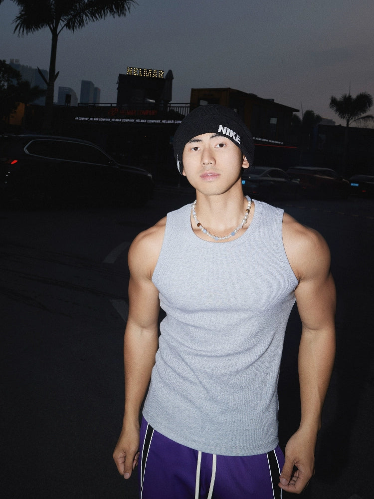 Ärmelloses Muskel-Fit Schnell-Trocknendes Tanktop 