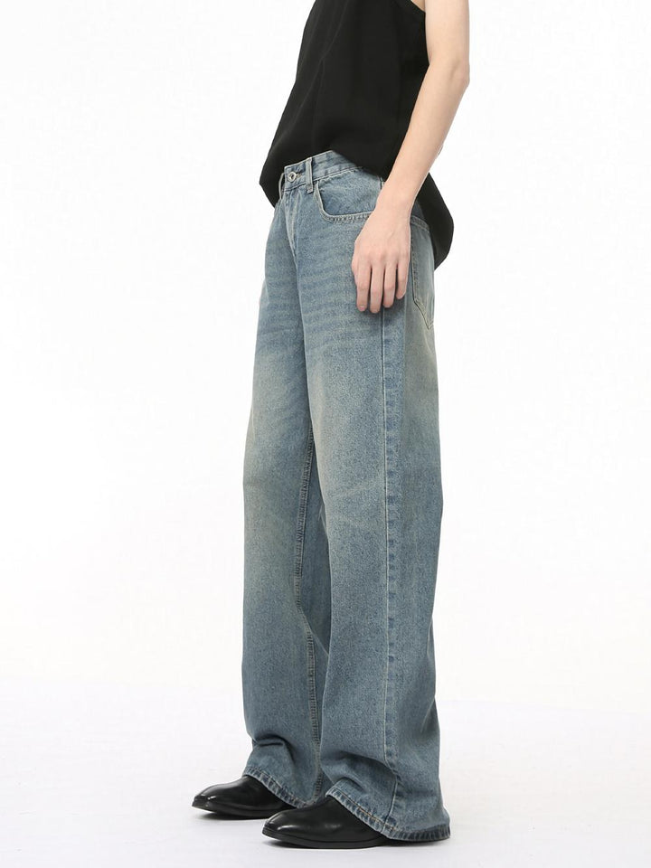 Relaxed Fit Blue Straight-leg Jeans