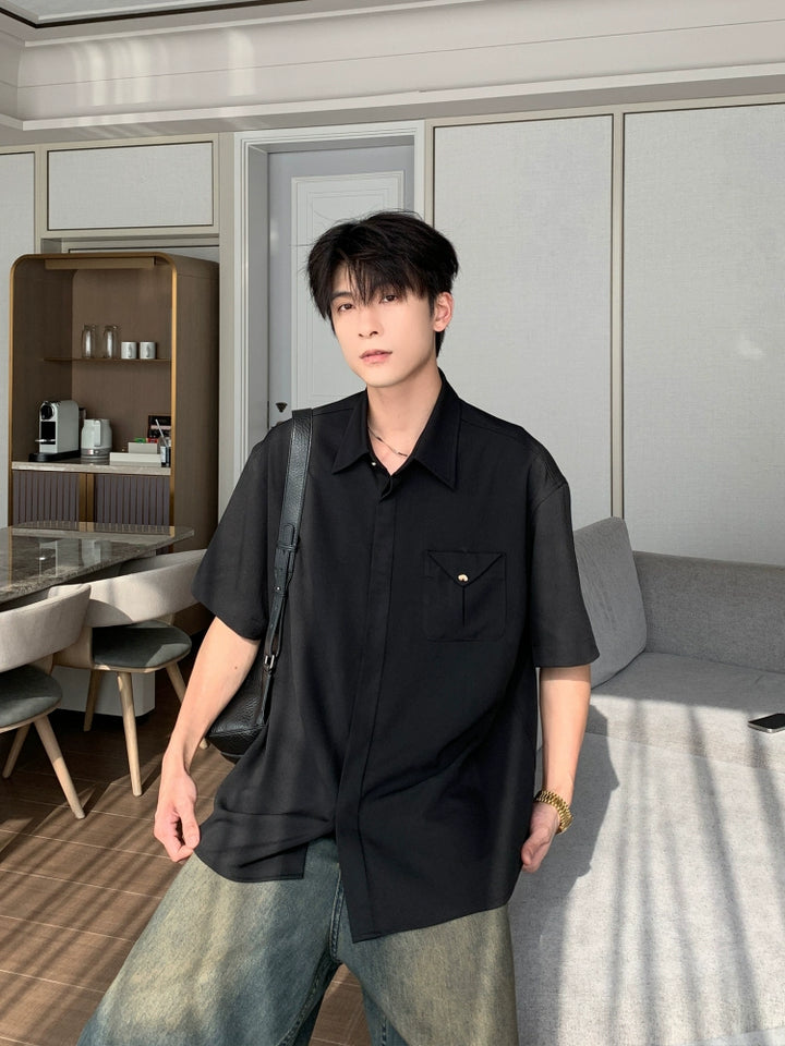 Short Sleeve Non-Iron Loose Fit Shirt