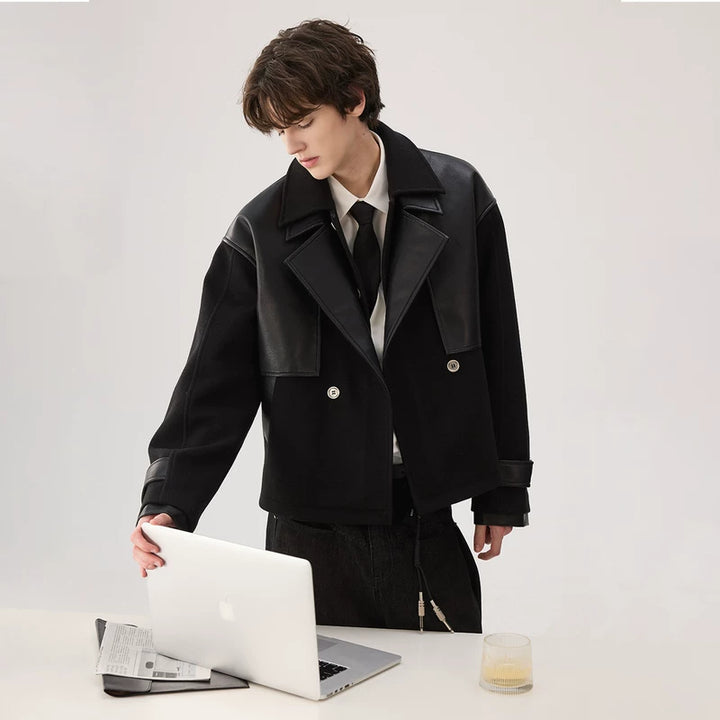 British Style Wool Blend Windproof Jacket