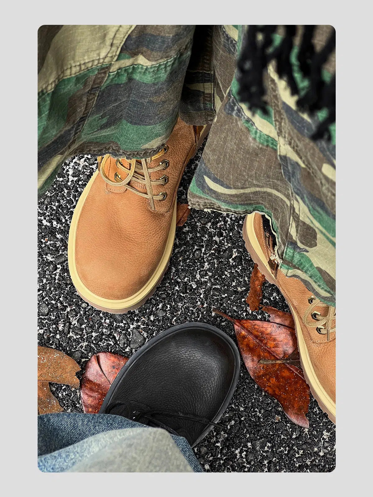 Waterproof Leather Lace-Up Boots