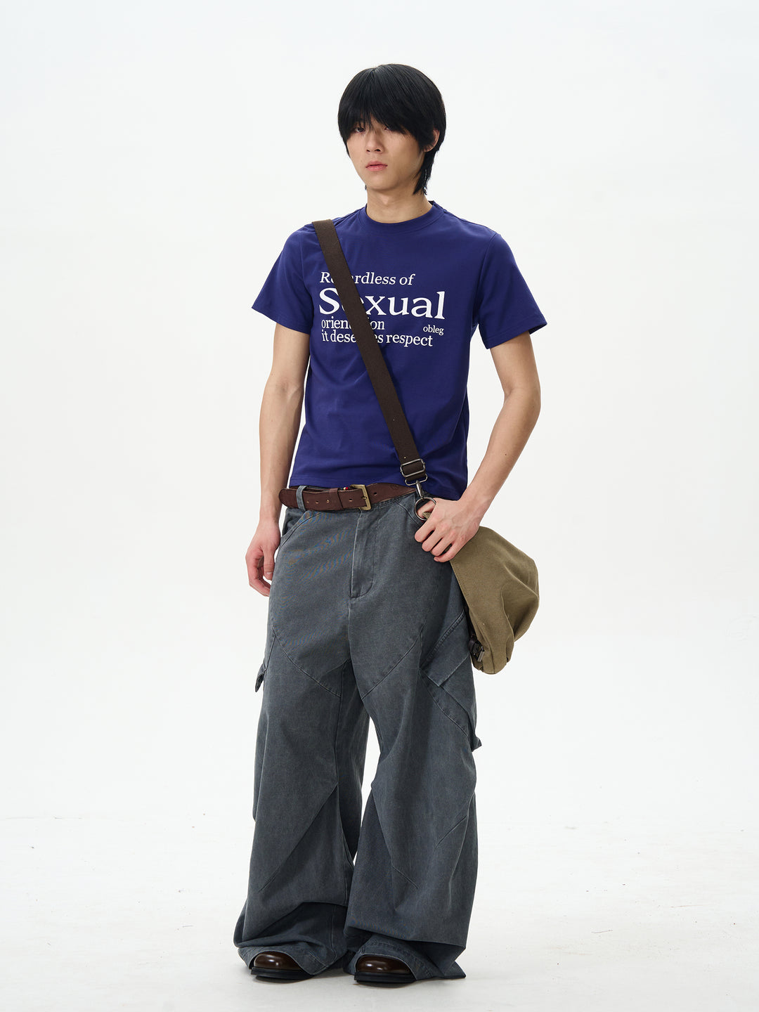 レトロルーズワイドレッグオーバーオールパンツ 