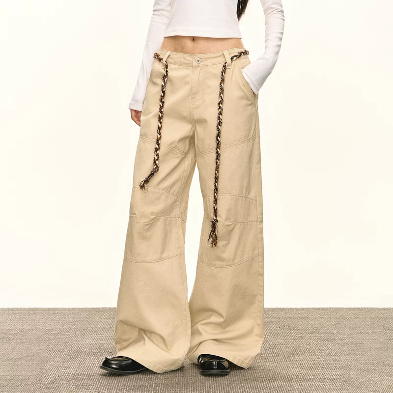 Wide Leg Casual Cargo Pants