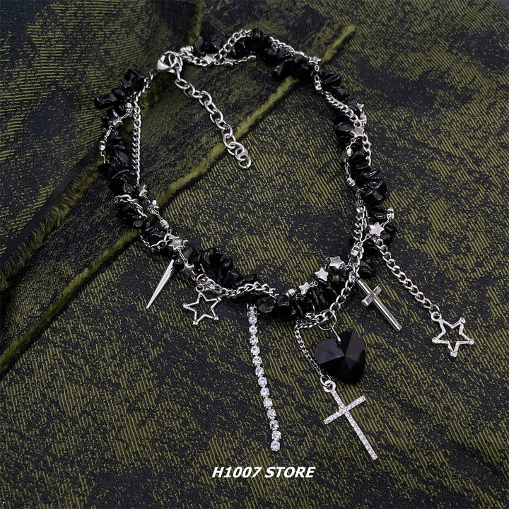 Multi-Layer Choker with Star Pendant