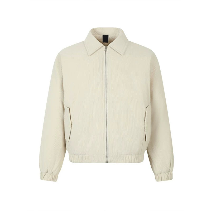 Jaqueta de algodão de corduroy com bordado 