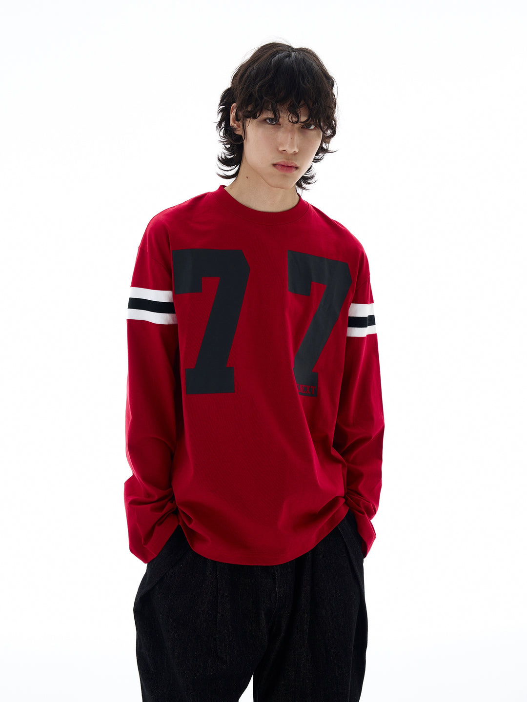 Loose Long Sleeve Jersey Pullover