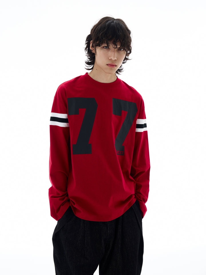 Loose Long Sleeve Jersey Pullover
