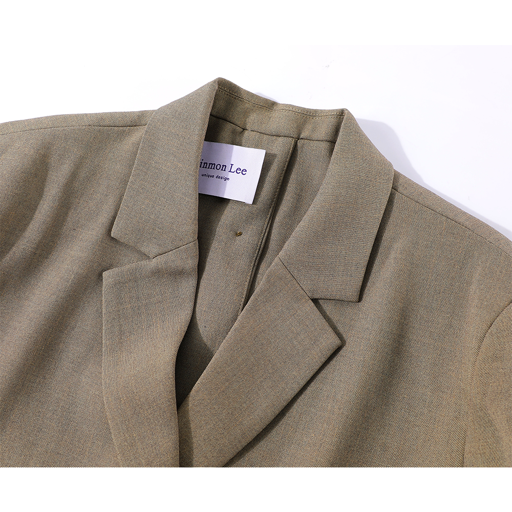 Bow Cuffs Double-Breasted Blazer