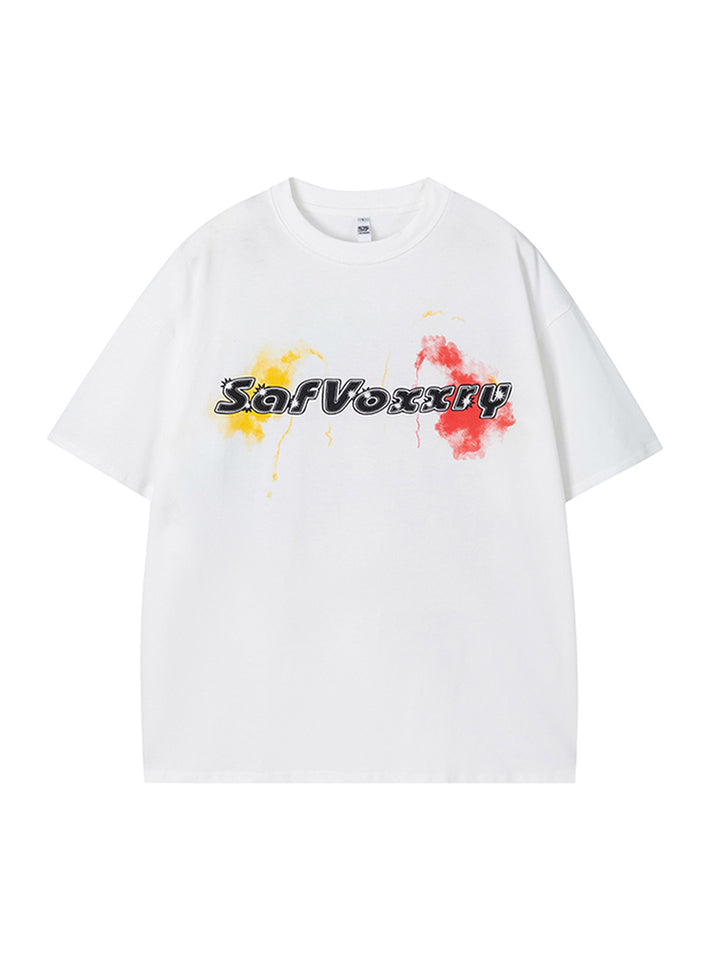 Graffiti Print Loose T-shirt