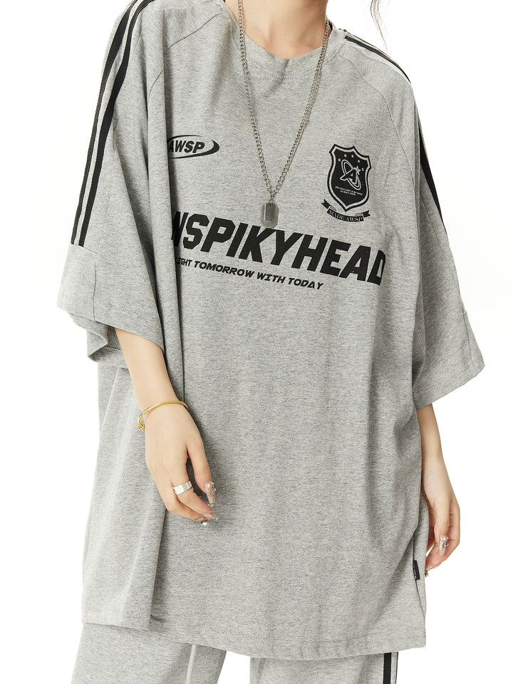 Striped Short Sleeve Casual Sports T-Shirt