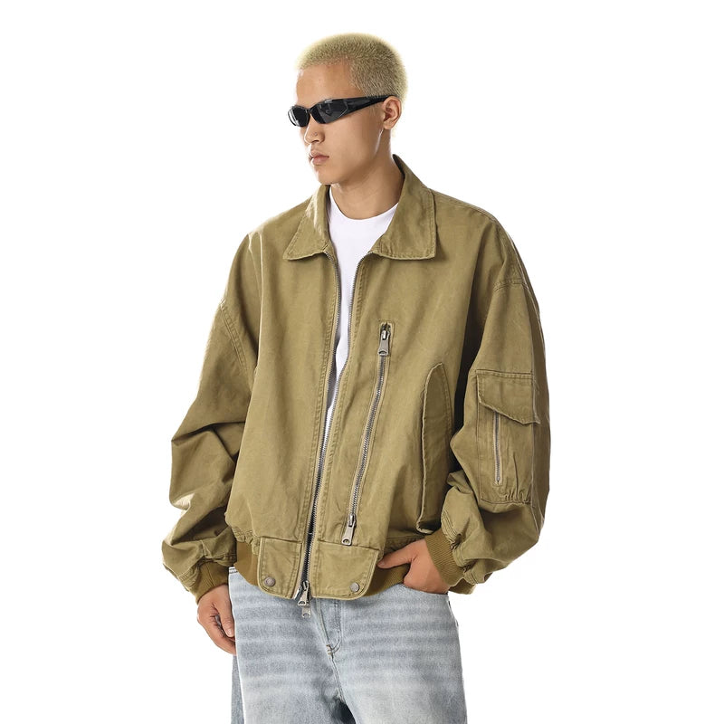 جاكيت فضفاض من ملابس العمل الثقيلة 