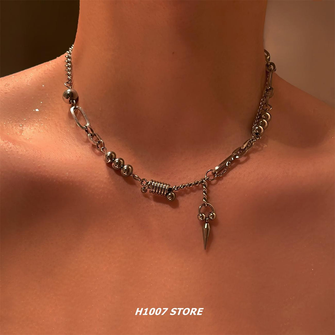Titanium Steel Hip-hop Rivet Necklace
