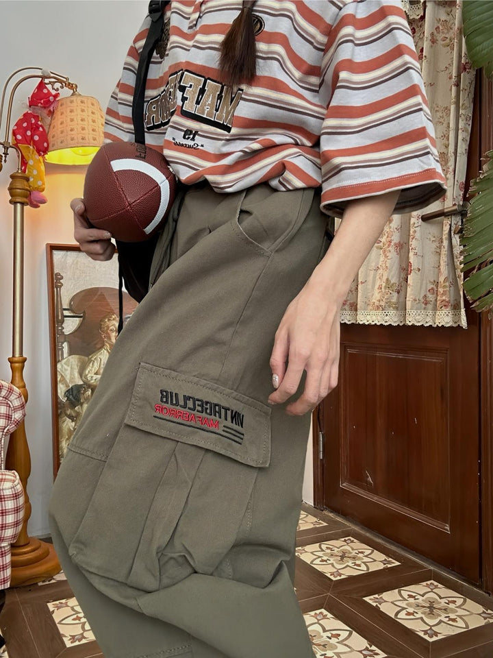 Multi-Pocket Wide-Leg Pants