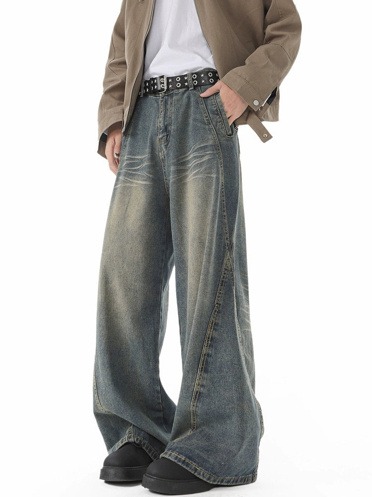 بنطلون جينز واسع بتصميم ريترو 