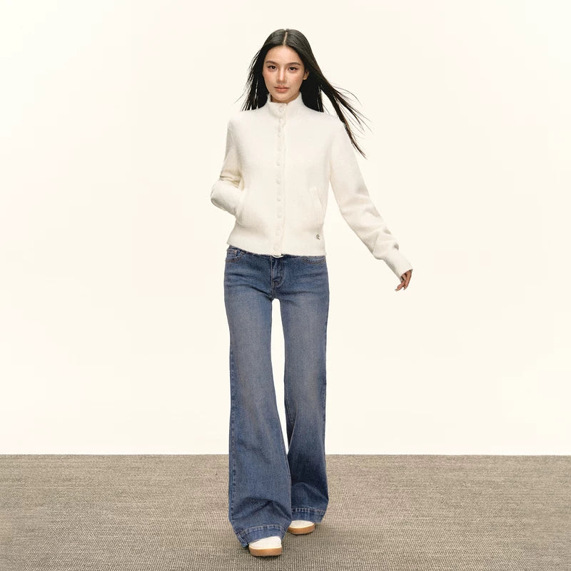 Retro Flare Leg Denim Broek 