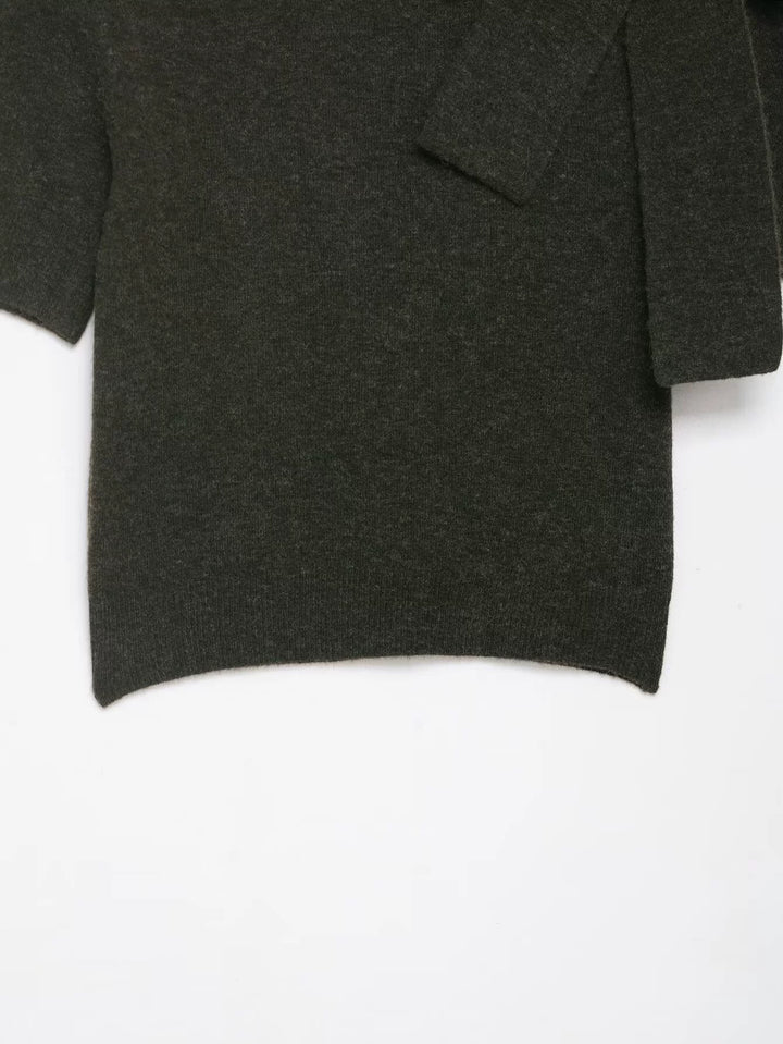 Haut en tricot à accent nœud à manches courtes 