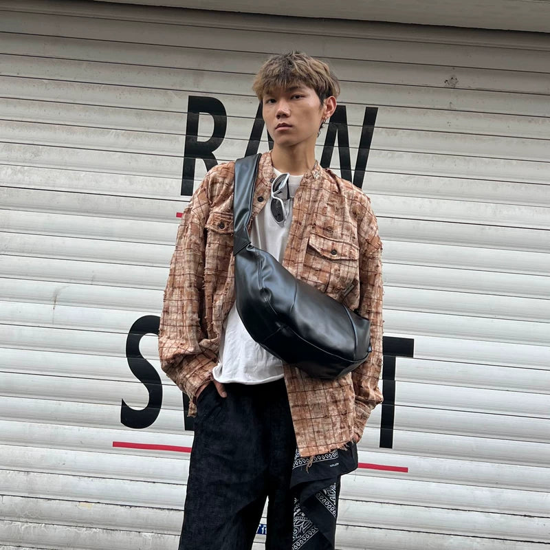 Bolsa de Ombro Transversal Retro de Bolinho 