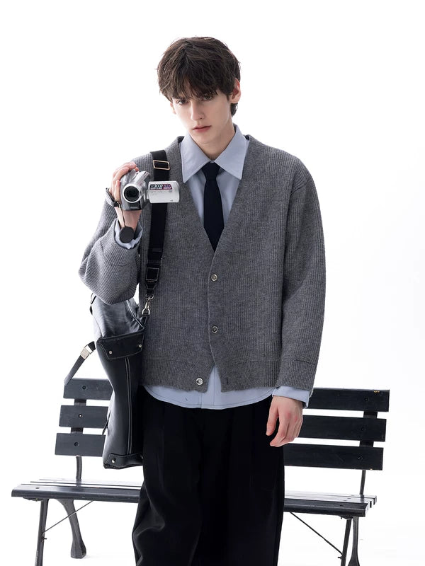 Faux cardigan en tricot à deux pièces 