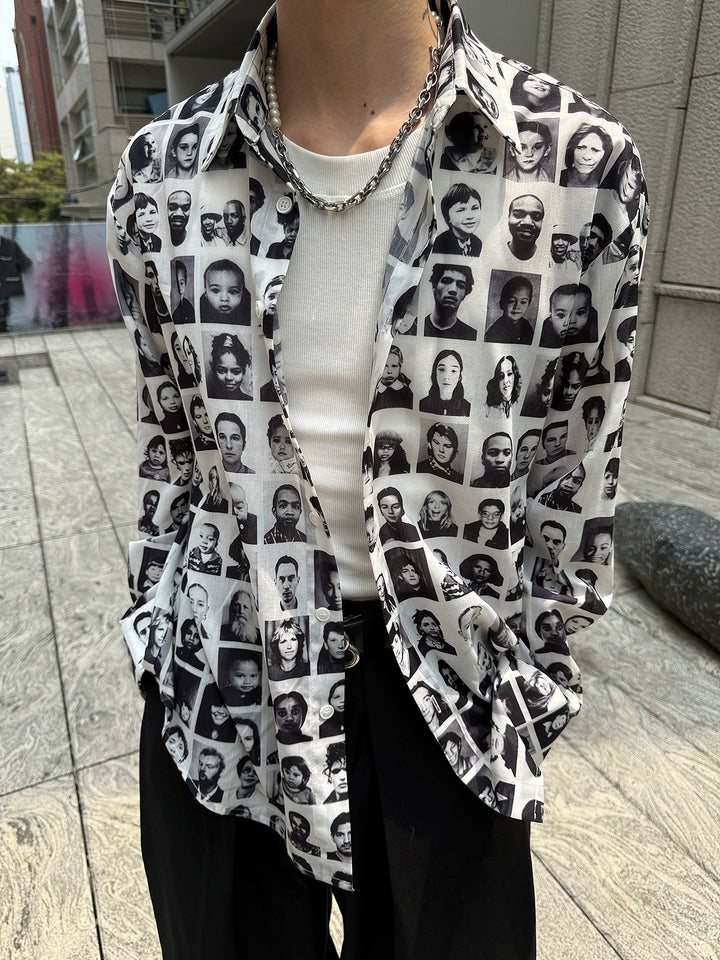 Character Print Long Sleeve Shirt