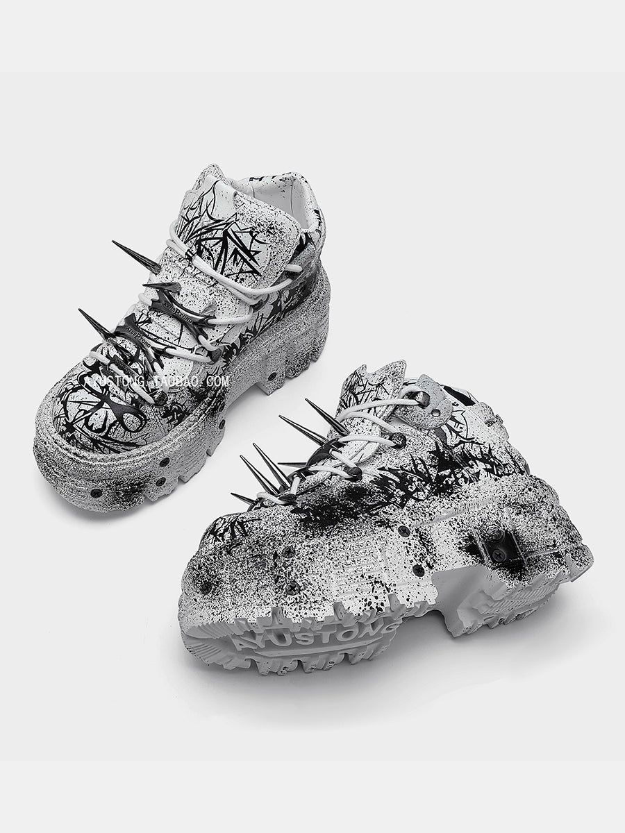 Punk Graffiti Plattform Punk Schuhe 