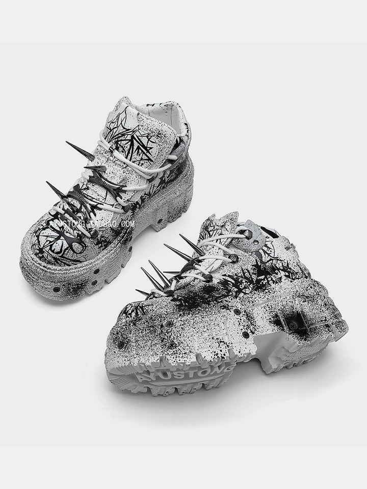 Punk Graffiti Plattform Punk Schuhe 