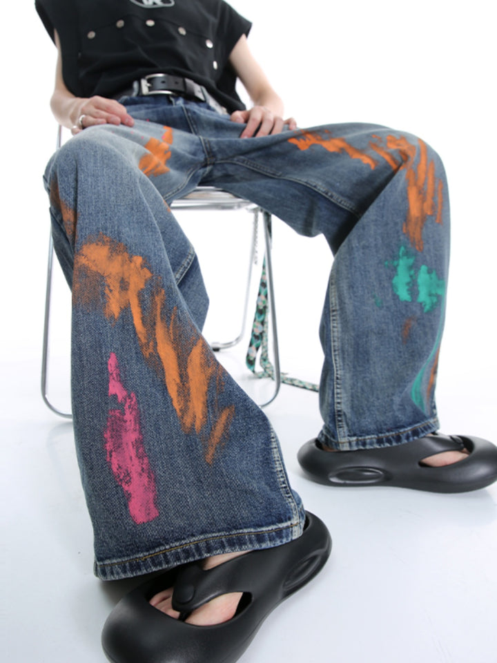 Graffiti Street Weite Jeanshose 
