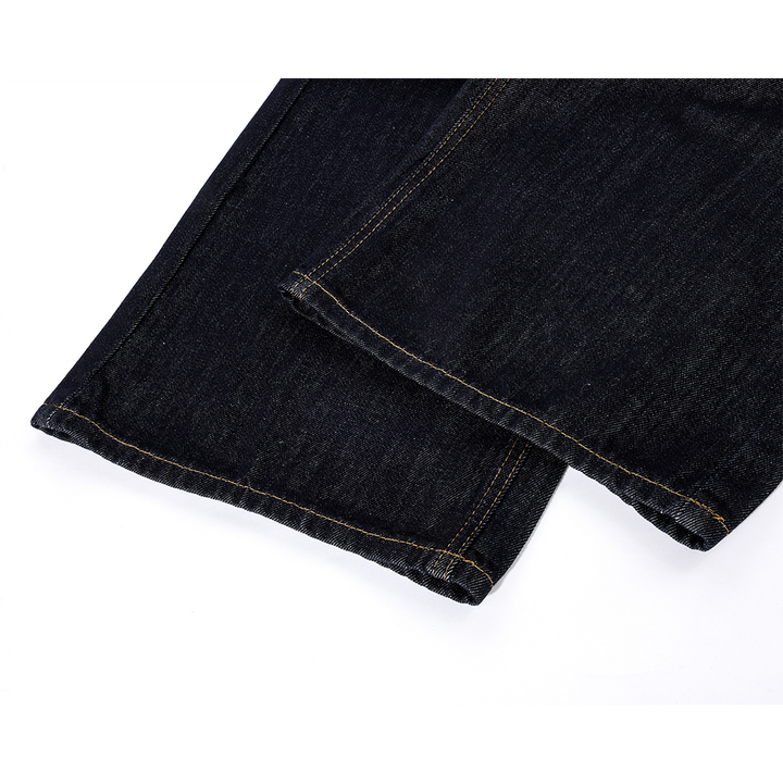 Check Patchwork Wide-leg Jeans