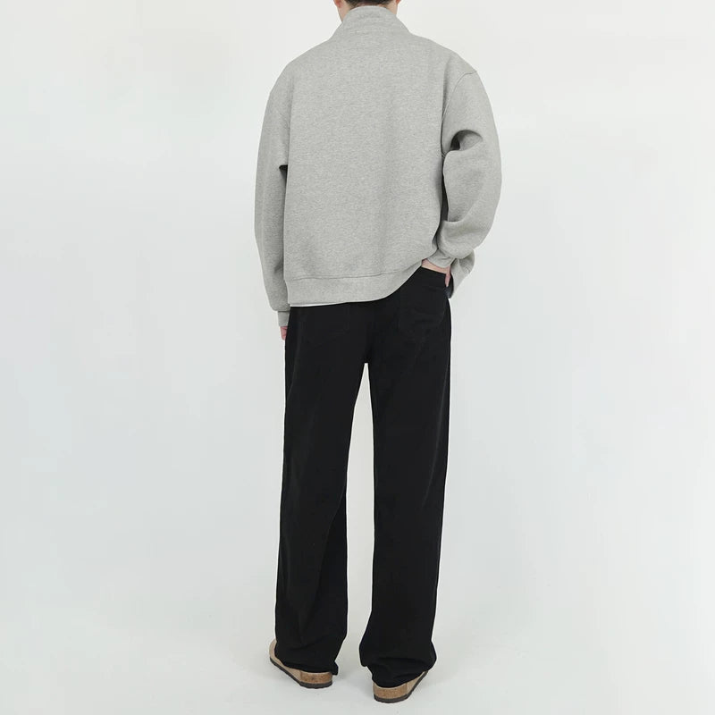 بنطلونات قطنية مستقيمة واسعة الساق 