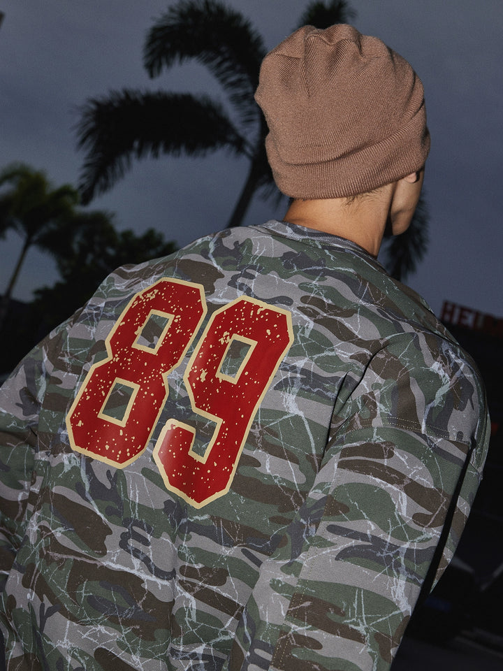 Camouflage Loose Long Sleeve Pullover