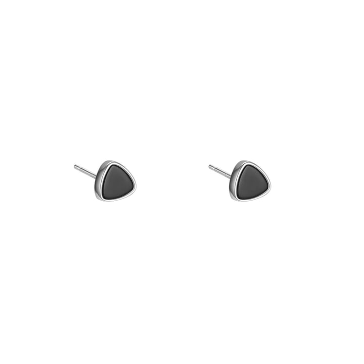 Sterling Silver Geometric Triangle Earrings