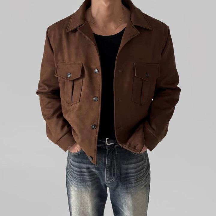 Faux Suede Leren Korte Jas 